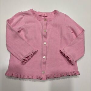 Lilly Pulitzer Pink Ruffle Cardigan